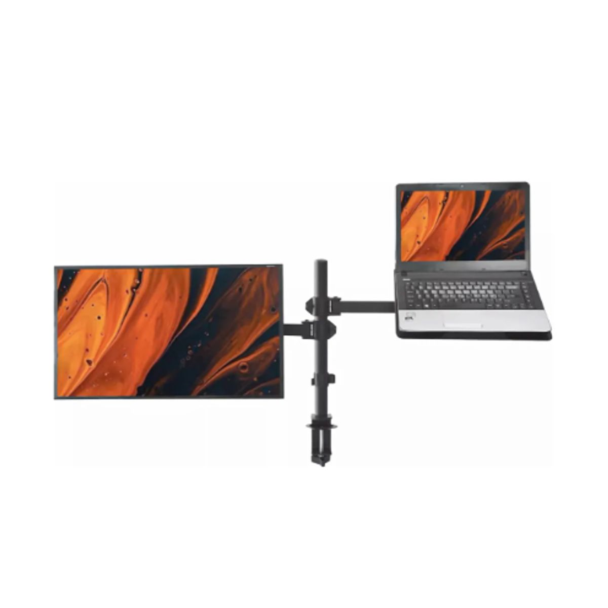 GENERICO - Soporte Monitor Y Notebook Brazo Articulado Escritorio Gamer Negro