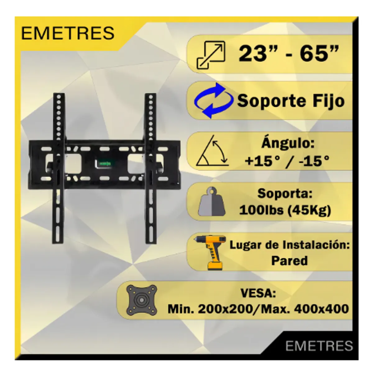 GENERICO - Soportes De Tv 23 Hasta 65 Pulgadas Soporte Smart Tv