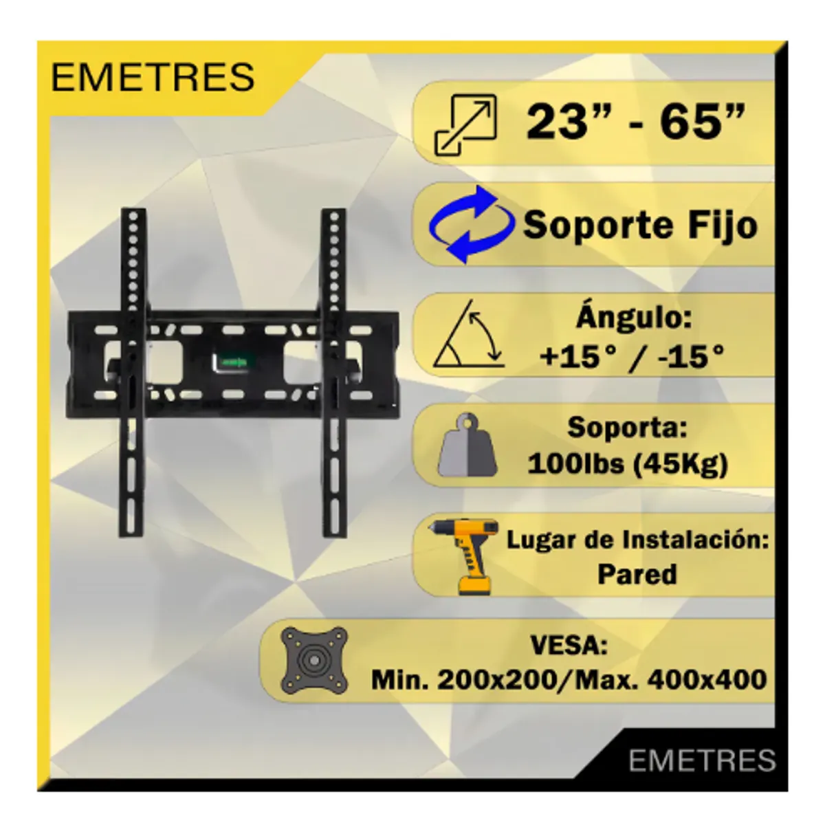 GENERICO - Soportes De Tv 23 Hasta 65 Pulgadas Soporte Smart Tv
