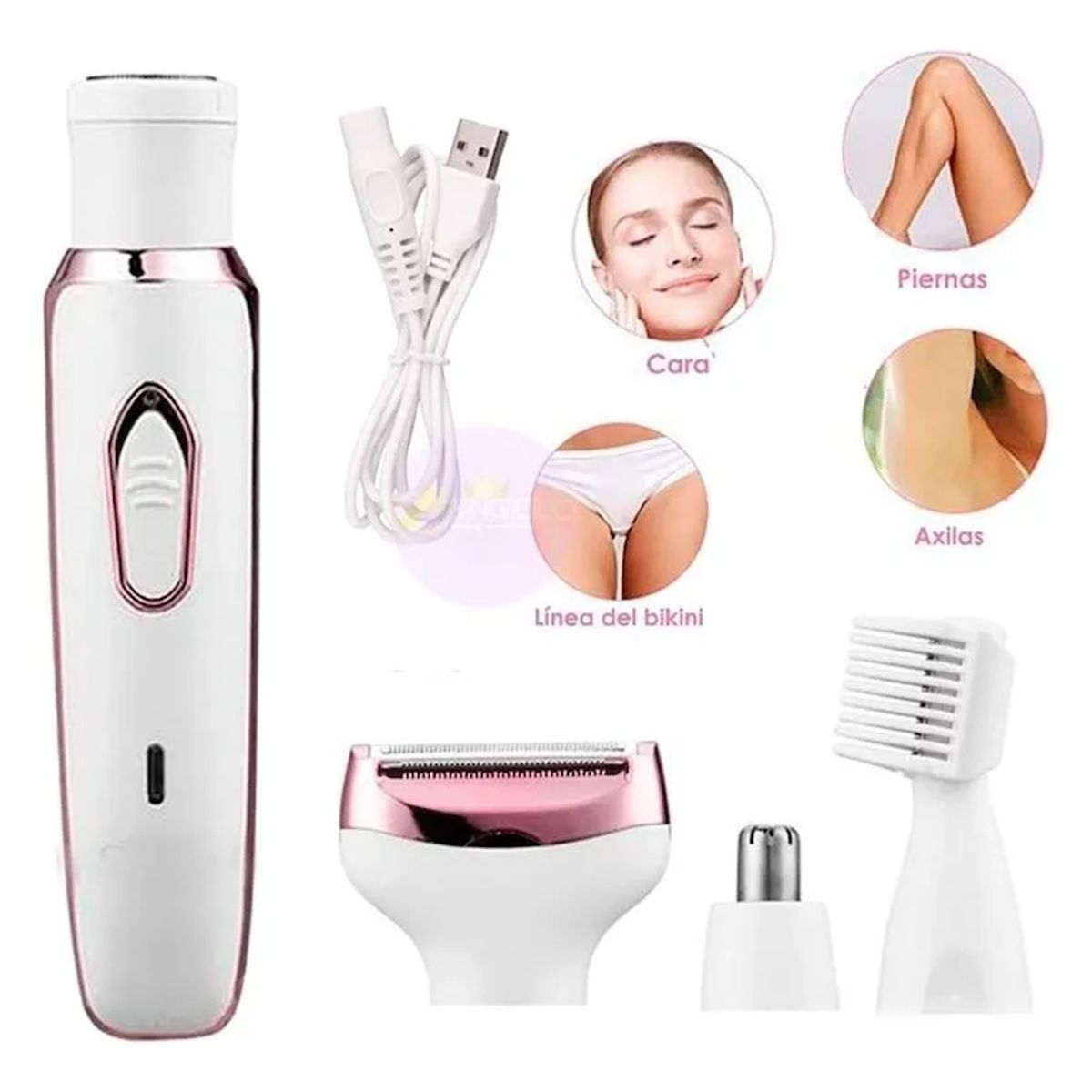 GENERICO - Depiladora Recargable Femenina 4 En 1