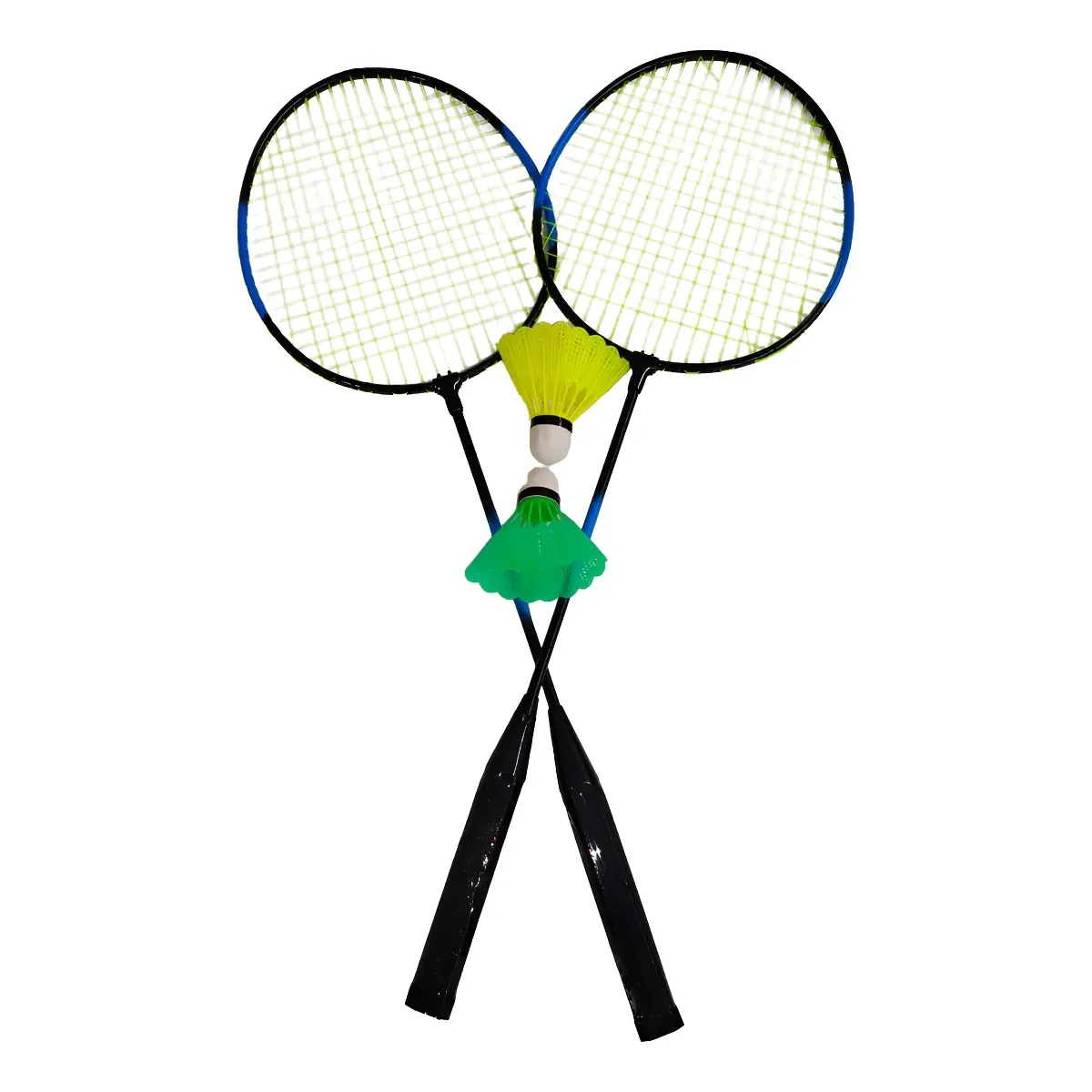 GENERICO - Kit Badminton Adulto 2 Raquetas + 2 Plumas + Bolso Traslado