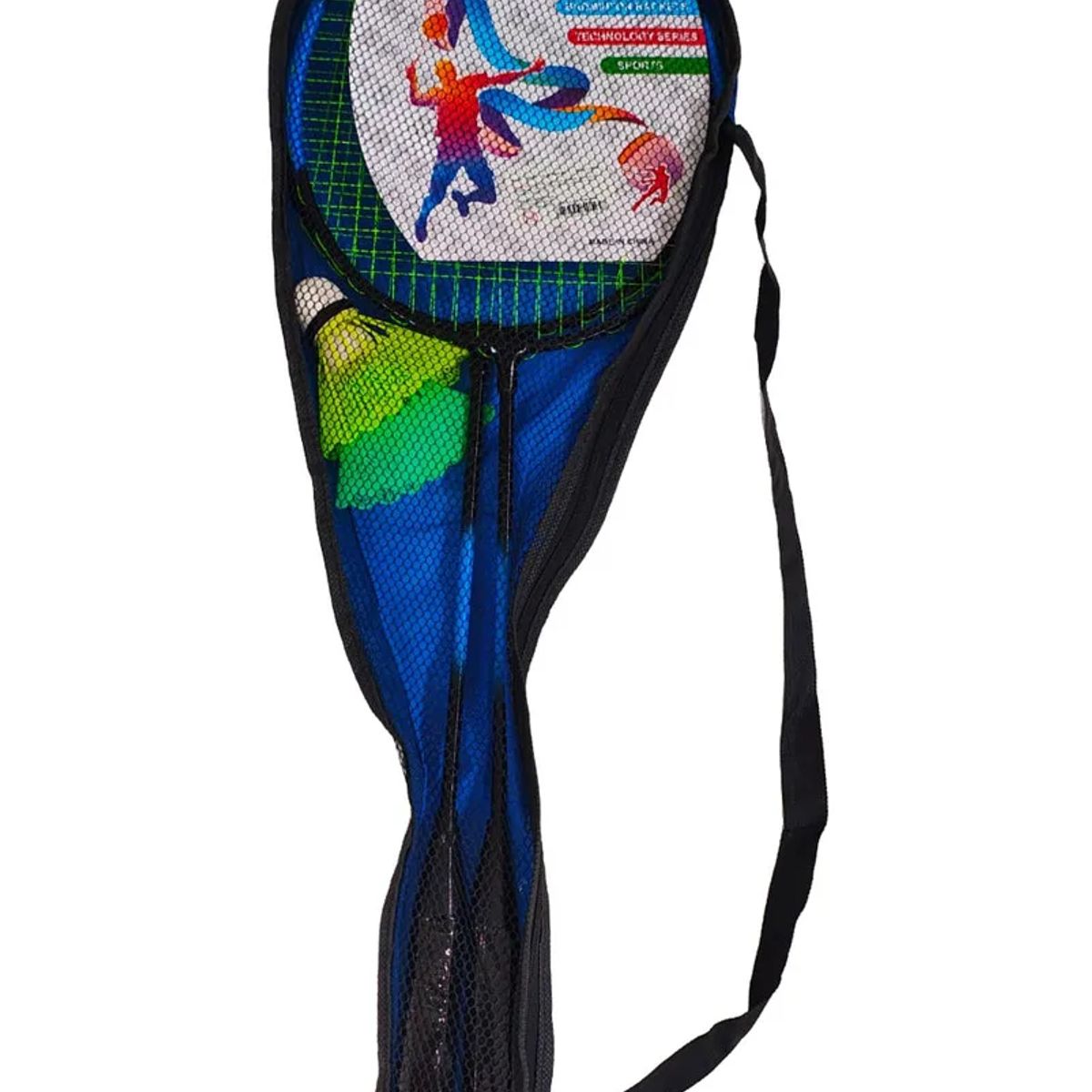 GENERICO - Kit Badminton Adulto 2 Raquetas + 2 Plumas + Bolso Traslado