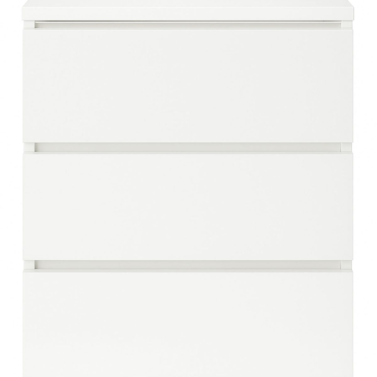 DECORACION CREATIVA - Velador Infantil 3 Cajones Blanco Linea Minimal