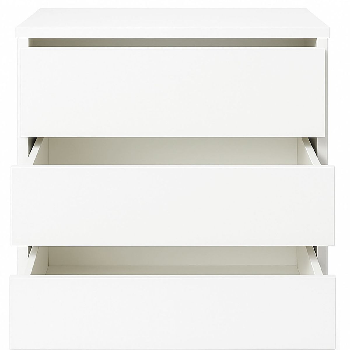 DECORACION CREATIVA - Velador Infantil 3 Cajones Blanco Linea Minimal
