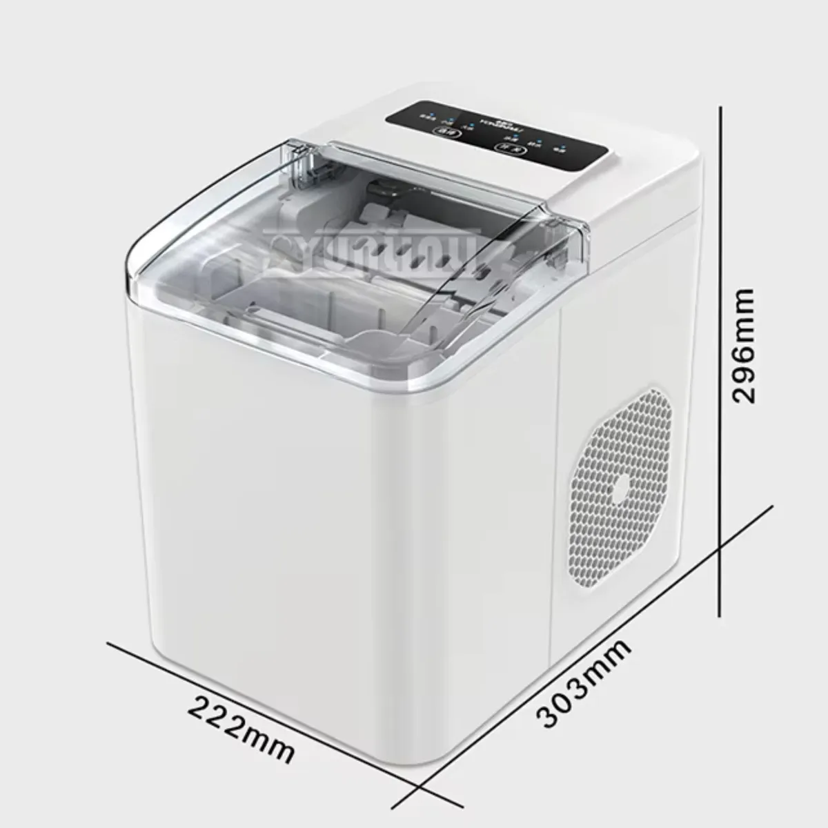 GENERICO - Máquina para Hacer Hielo de 2 tamaños en 8 minutos