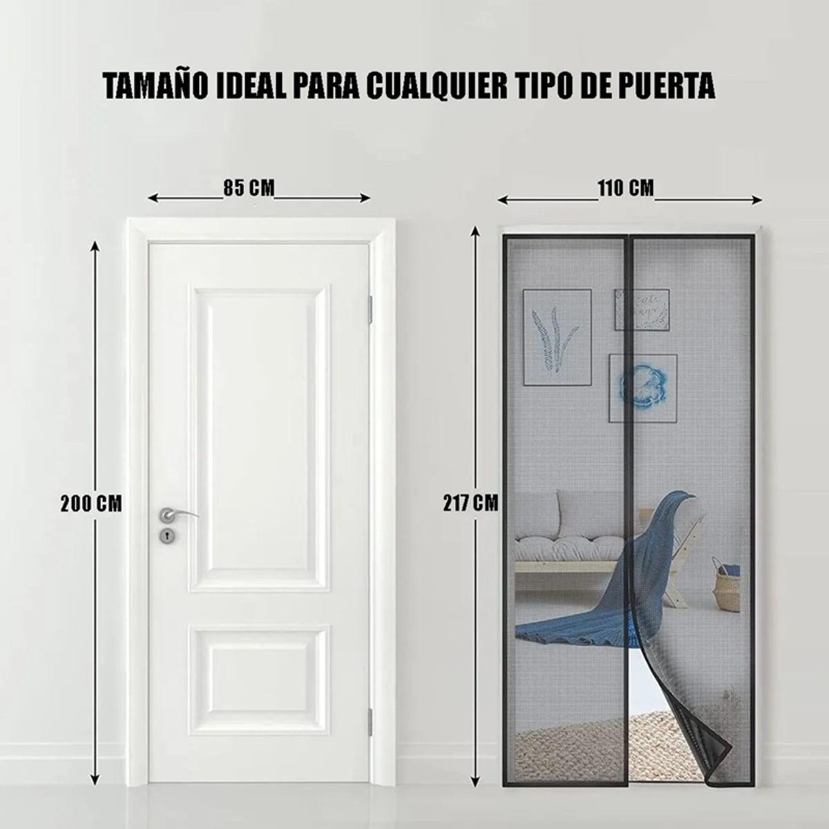 Malla Repelente Anti Mosquitos Para Puerta 100x200 Jardin, marca GENERICO - Foto 2