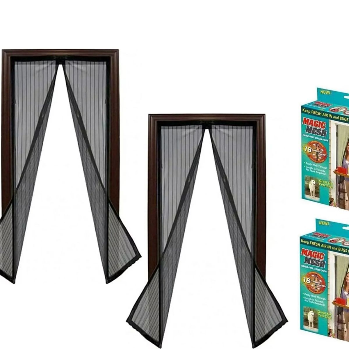 GENERICO - X2 Malla Repelente Anti Mosquitos Para Puerta 100x200 Jardin