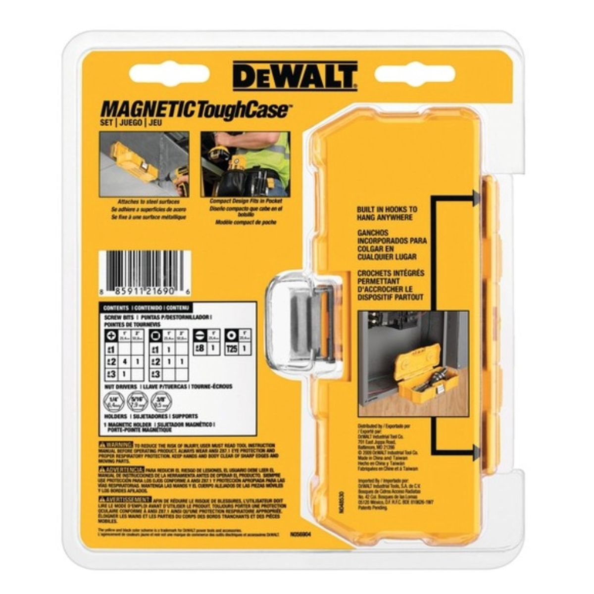 DEWALT - Juego de Puntas Phillips y Planas 15 piezas + Caja Magnética DWMTC15 DEWALT