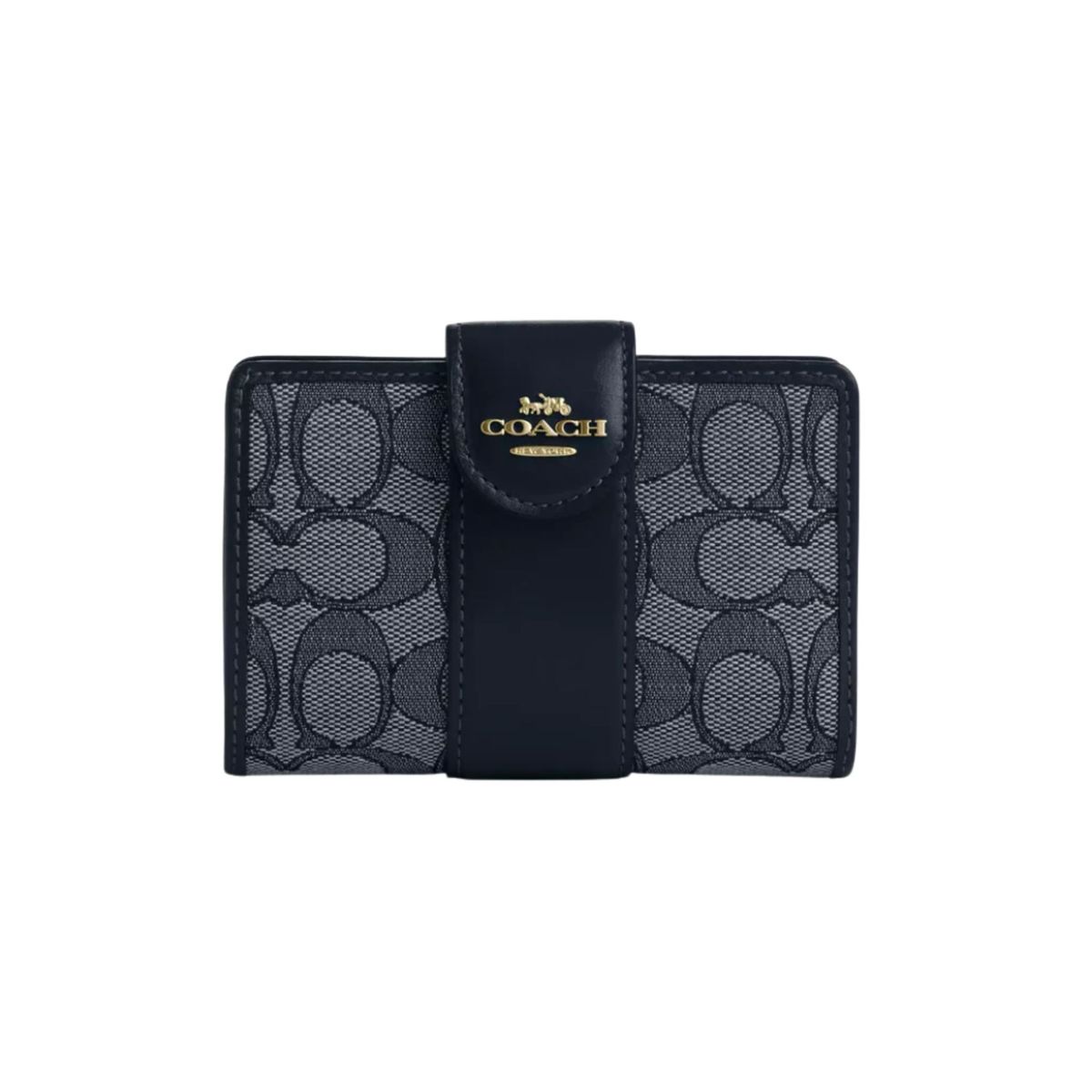 COACH - Billetera Coach Mediana Monograma Azul Marino