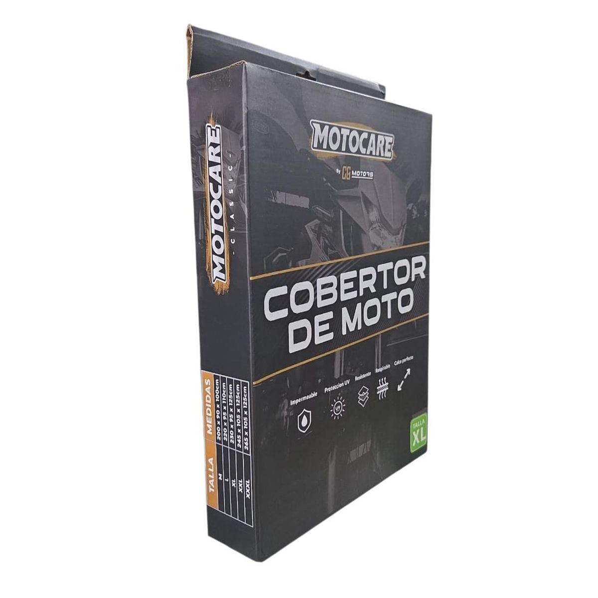 GENERICO - Carpa Moto Impermeable Y Filtros Uv - Talla Xl Motocare