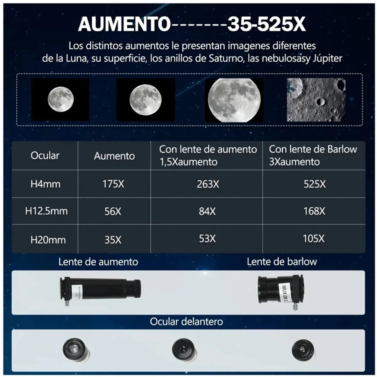 GENERICO - Telescopio Astronómico Profesional F70076 Gris