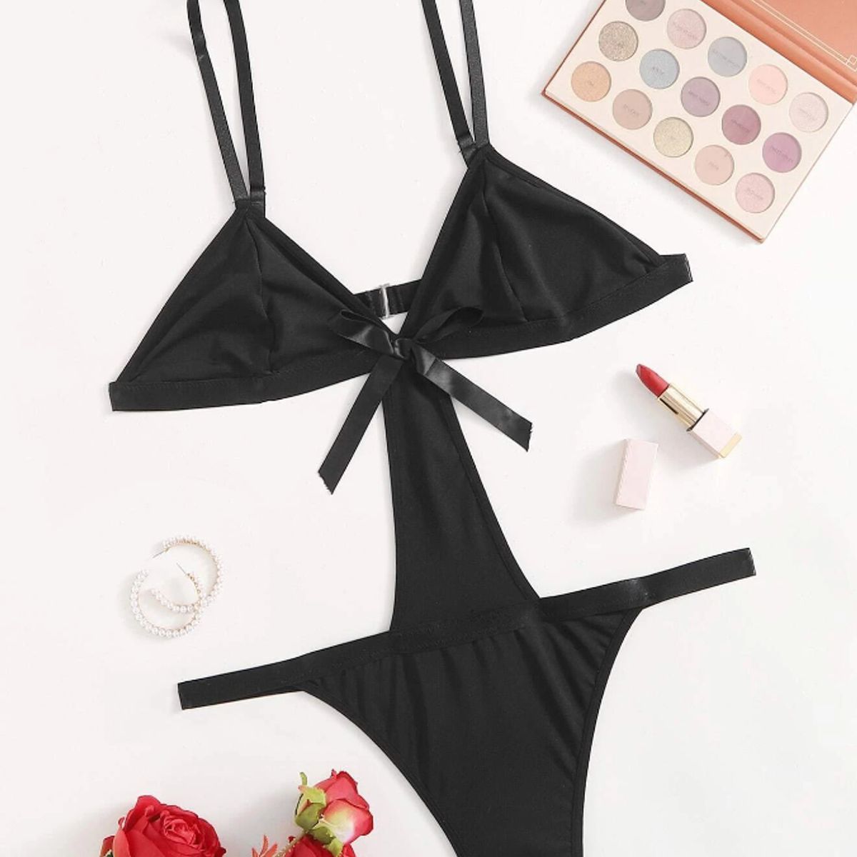 KIRAMA CLOTHING STORE - Body Negro Clásico Sexy con Tirantes Finos