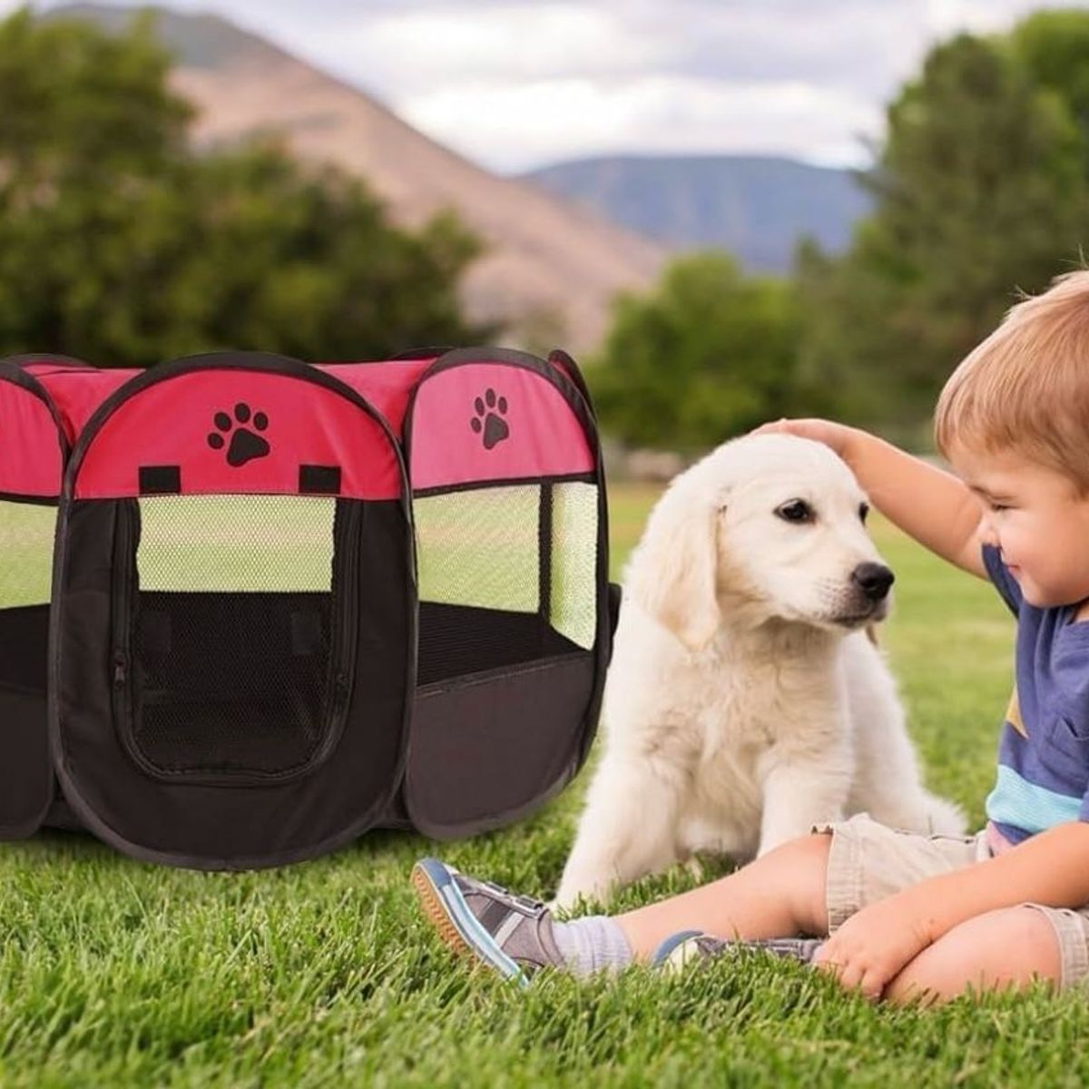 GENERICO - Corral Plegable Para Mascotas Perros Gatos Conejos M