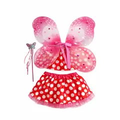 GENERICO - KIT DISFRAZ DE PRINCESA CON ALAS DE MARIPOSA, VARITA Y TUTUS