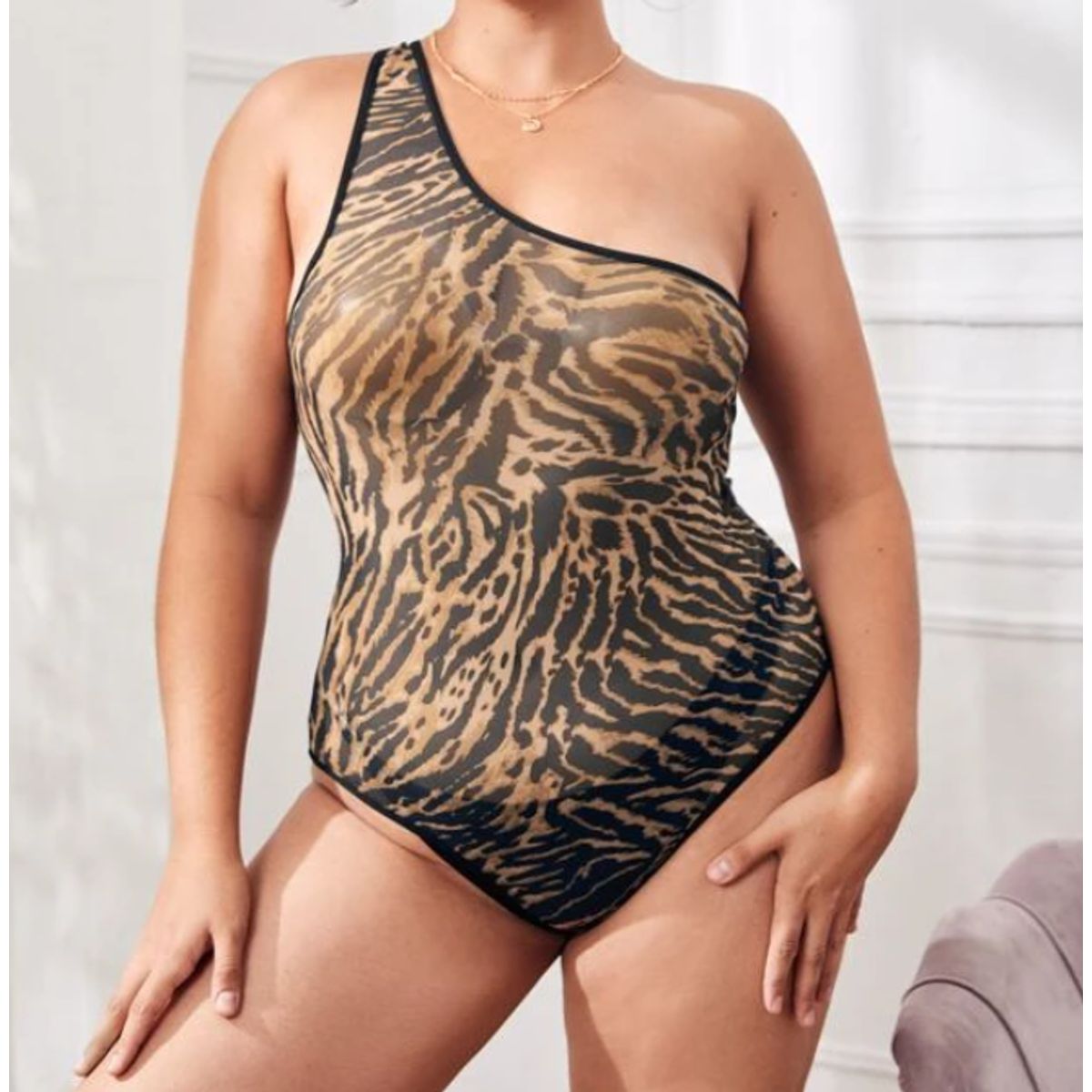 KIRAMA CLOTHING STORE - Body Animal Print Asimétrico Salvaje