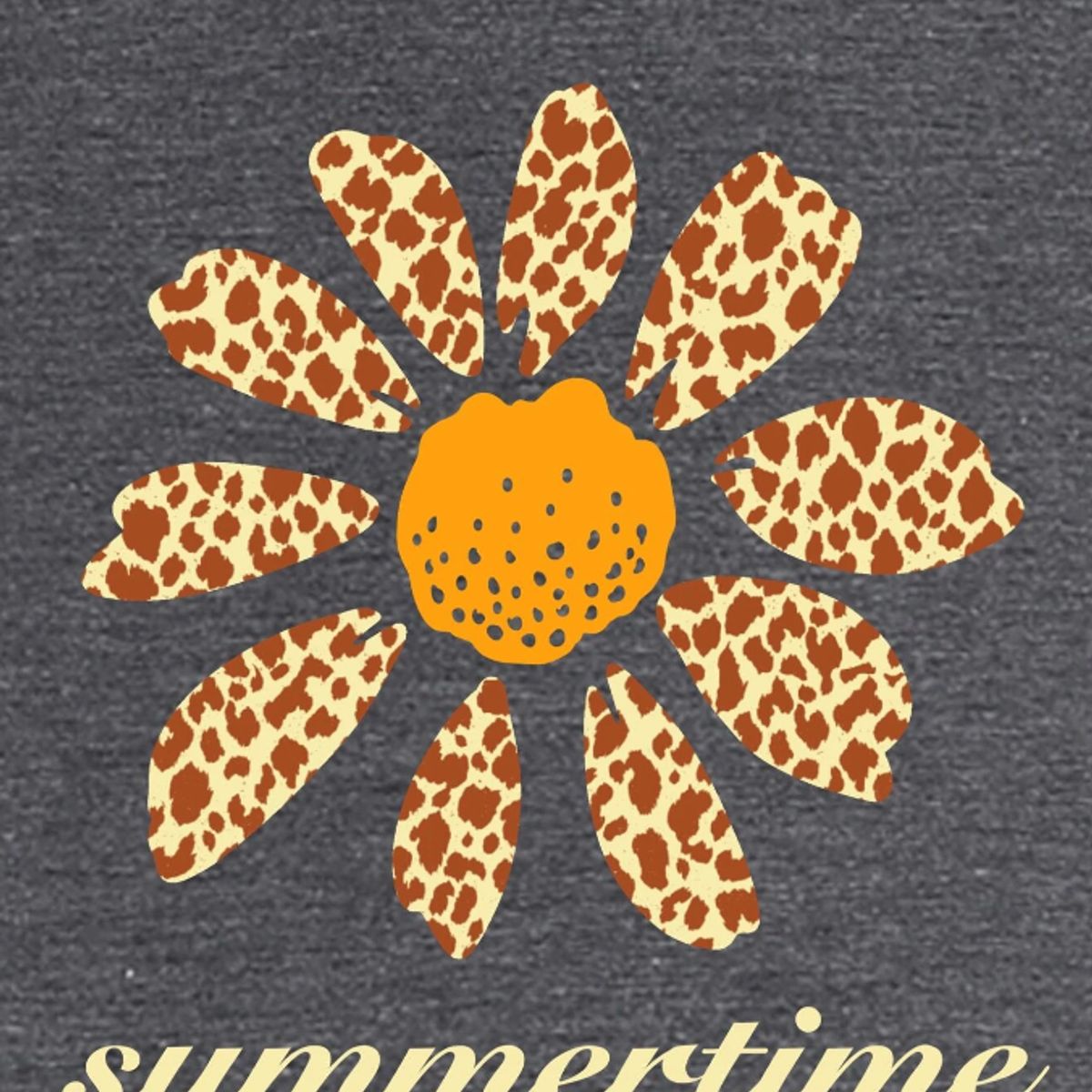 KIRAMA CLOTHING STORE - Camiseta Gris Oscuro “Summertime” Floral