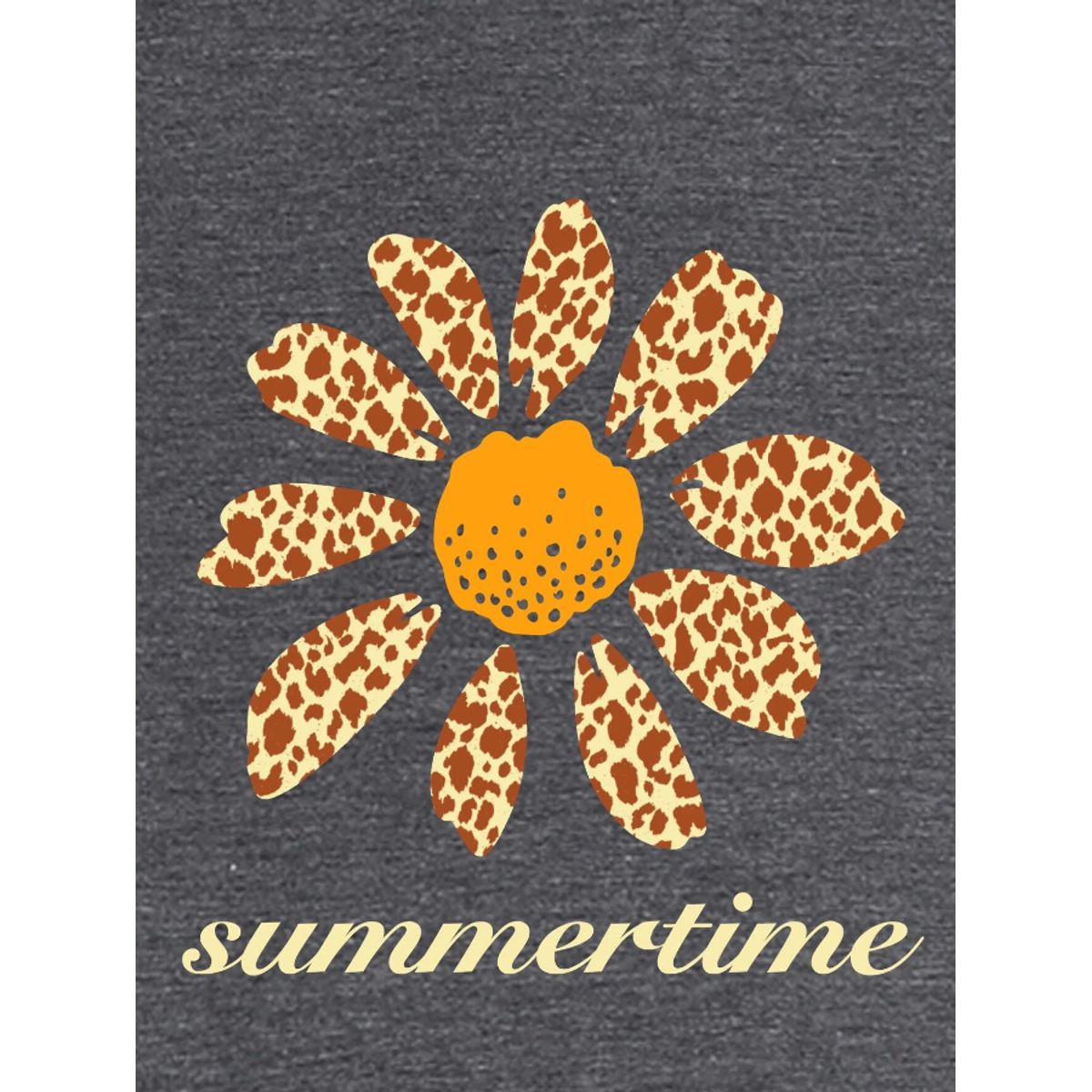 KIRAMA CLOTHING STORE - Camiseta Gris Oscuro “Summertime” Floral