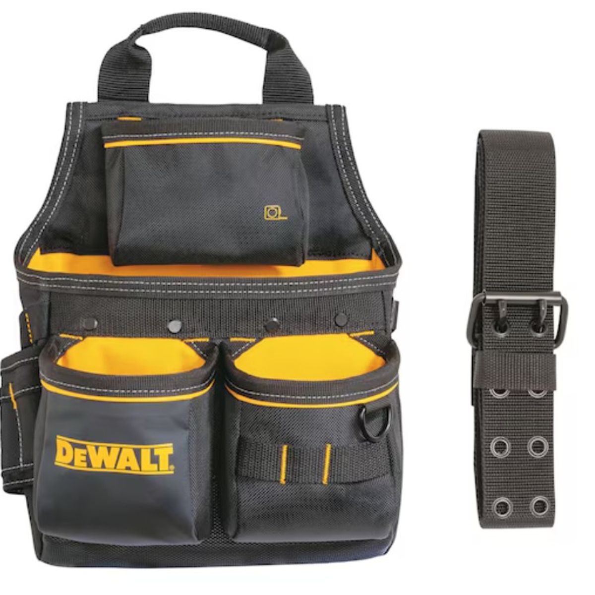 DEWALT - Bolso Portaherramientas Profesional 13 Bolsillos DEWALT Alta Resistencia