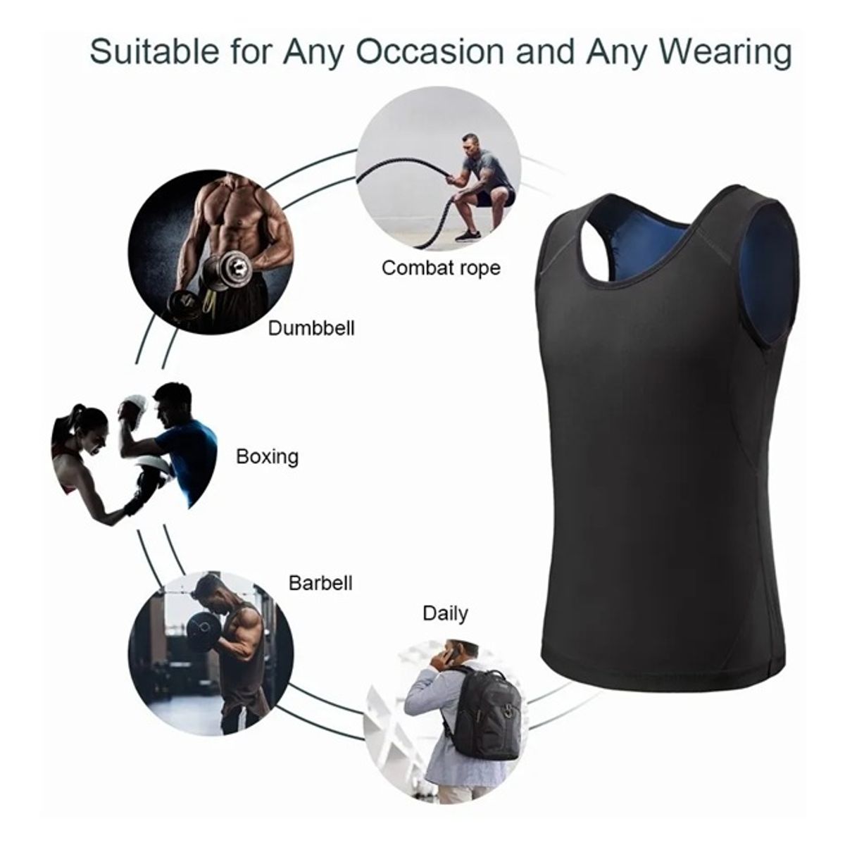 GENERICO - Polera Reductora Sweat Shaper con Compresión y Efecto Sauna SM