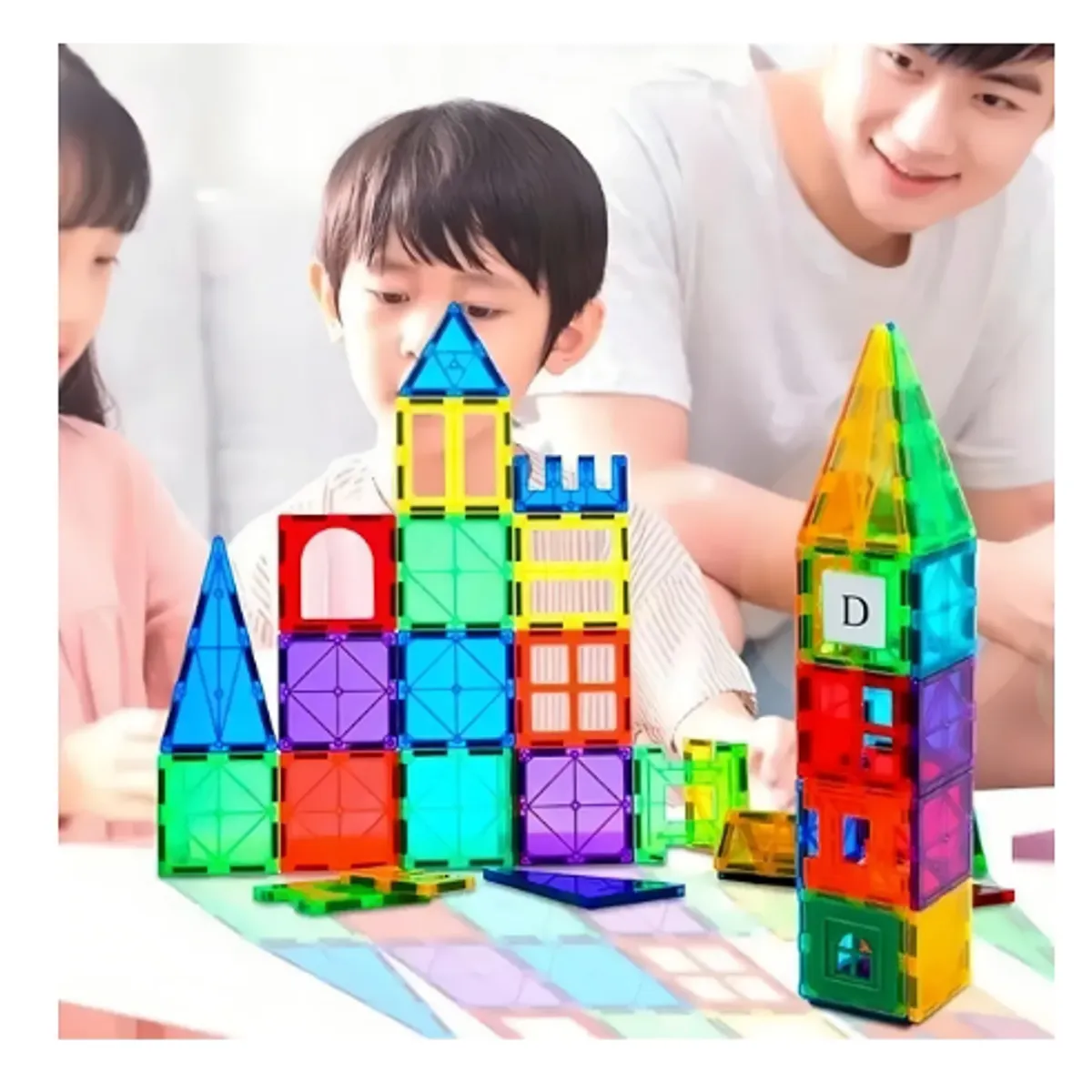 GENERICO - Juego De Bloques De Construcción Magnéticos 3d 60 Piezas