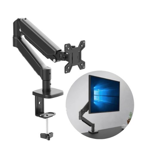 GENERICO Soporte Brazo Escritorio Inclinable Para Tvmonitor 13-32 Negro