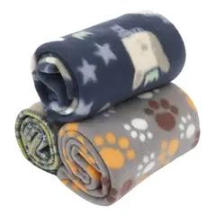 GENERICO - X10 Mantas De Polar Para Perros Mascotas 70x100cm