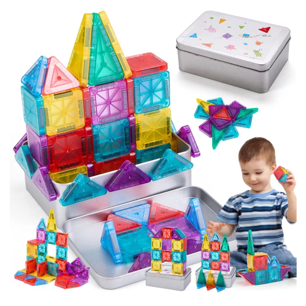 GENERICO - Juguetes Bloques Magnéticos Mini Con Caja Para Niños 57 Pcs