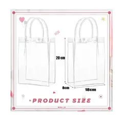 GENERICO - 30 Bolsa Regalo Con Asa Transparente Reutilizable Decoracion Transparente Bolso Tote Transparente