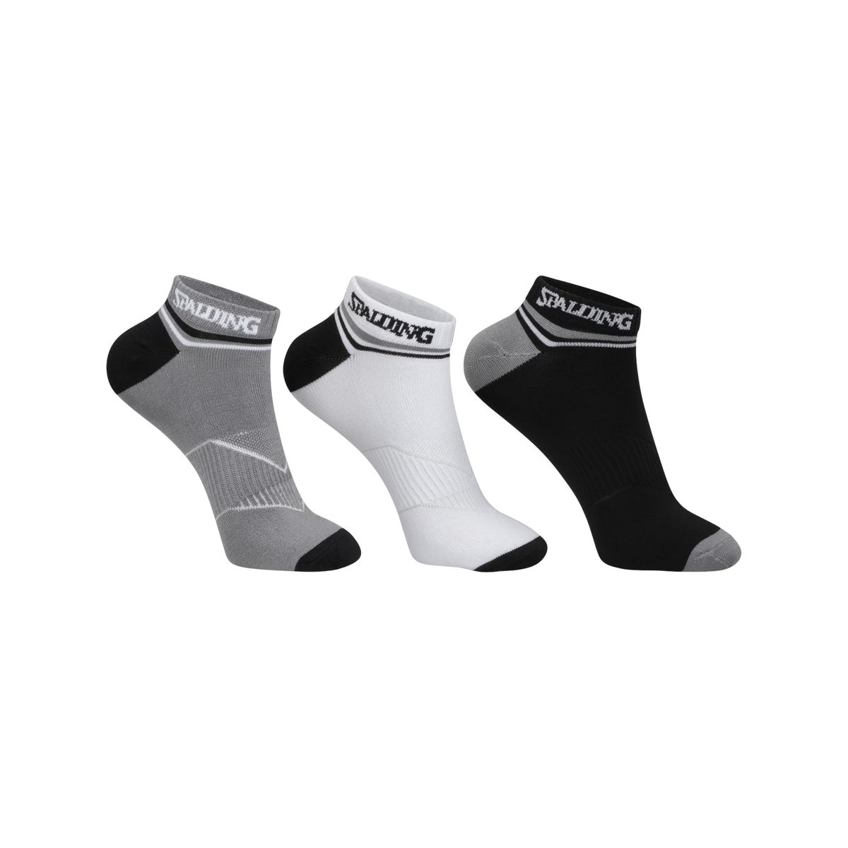 SPALDING - CALCETINES TRIPACK SPALDING CORTOS LINEAS 35-39 BGN