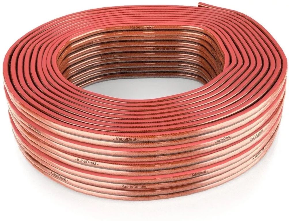 GENERICO Cable Audio alta fidelidad 14 Awg 100% cobre Ofc Hecho en alemania 5 mtrs