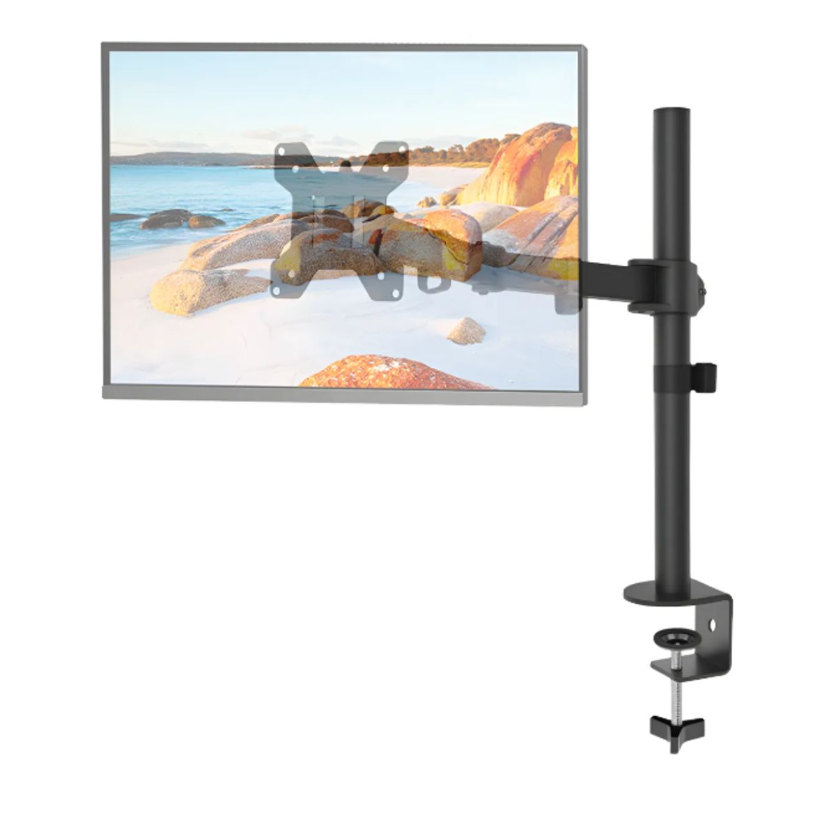GENERICO - Soporte Monitor Vertical De Escritorio Base Brazo Negro