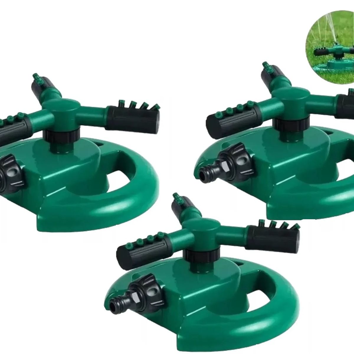 GENERICO - X3 Regador Aspersor Jardin Automatico 360° Rociador Giratorio
