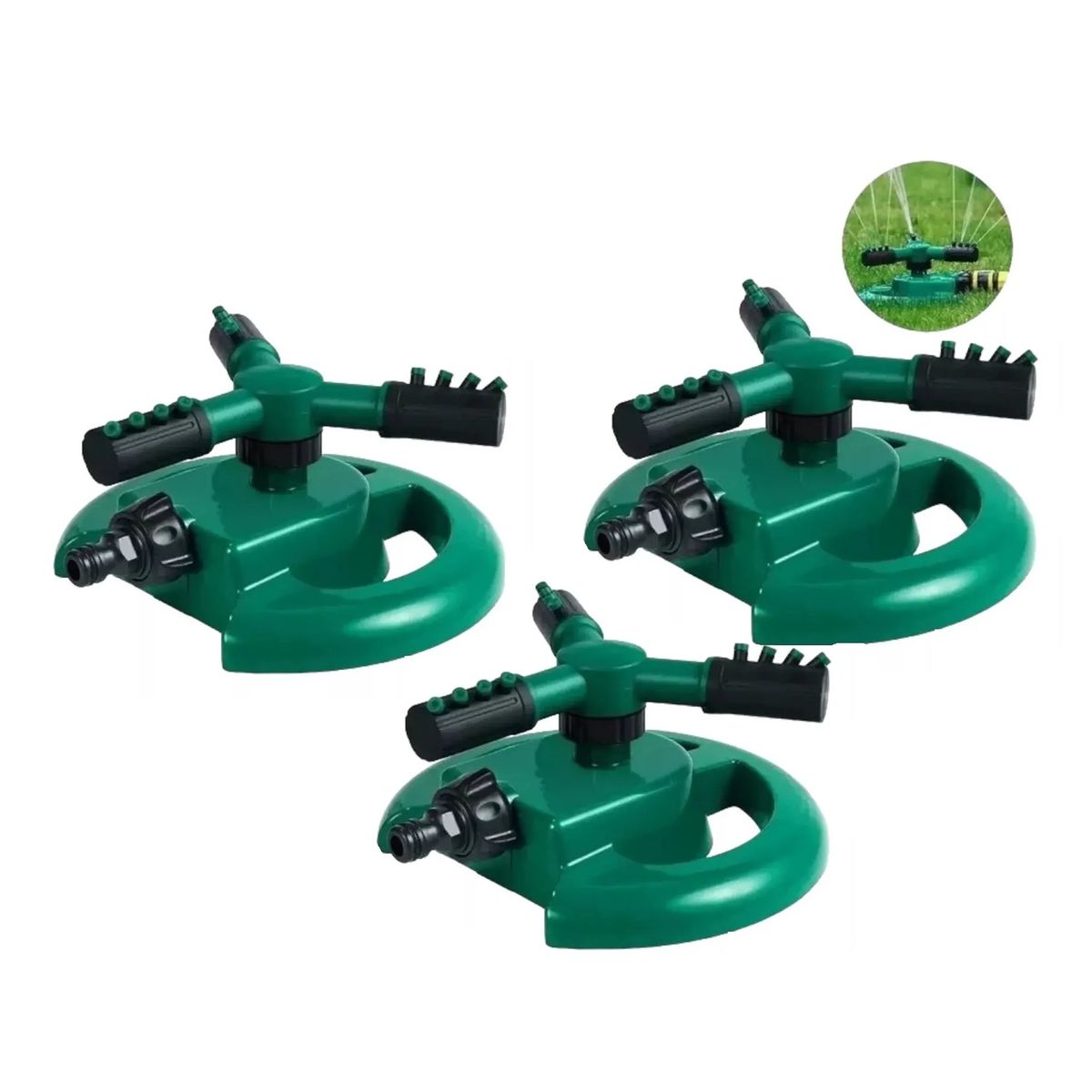 GENERICO - X3 Regador Aspersor Jardin Automatico 360° Rociador Giratorio
