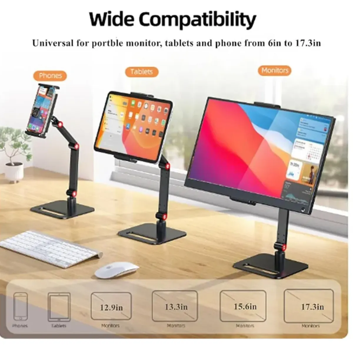 GENERICO - 17.3 Soporte Para Monitor Portátil,soporte De Base Extraíble