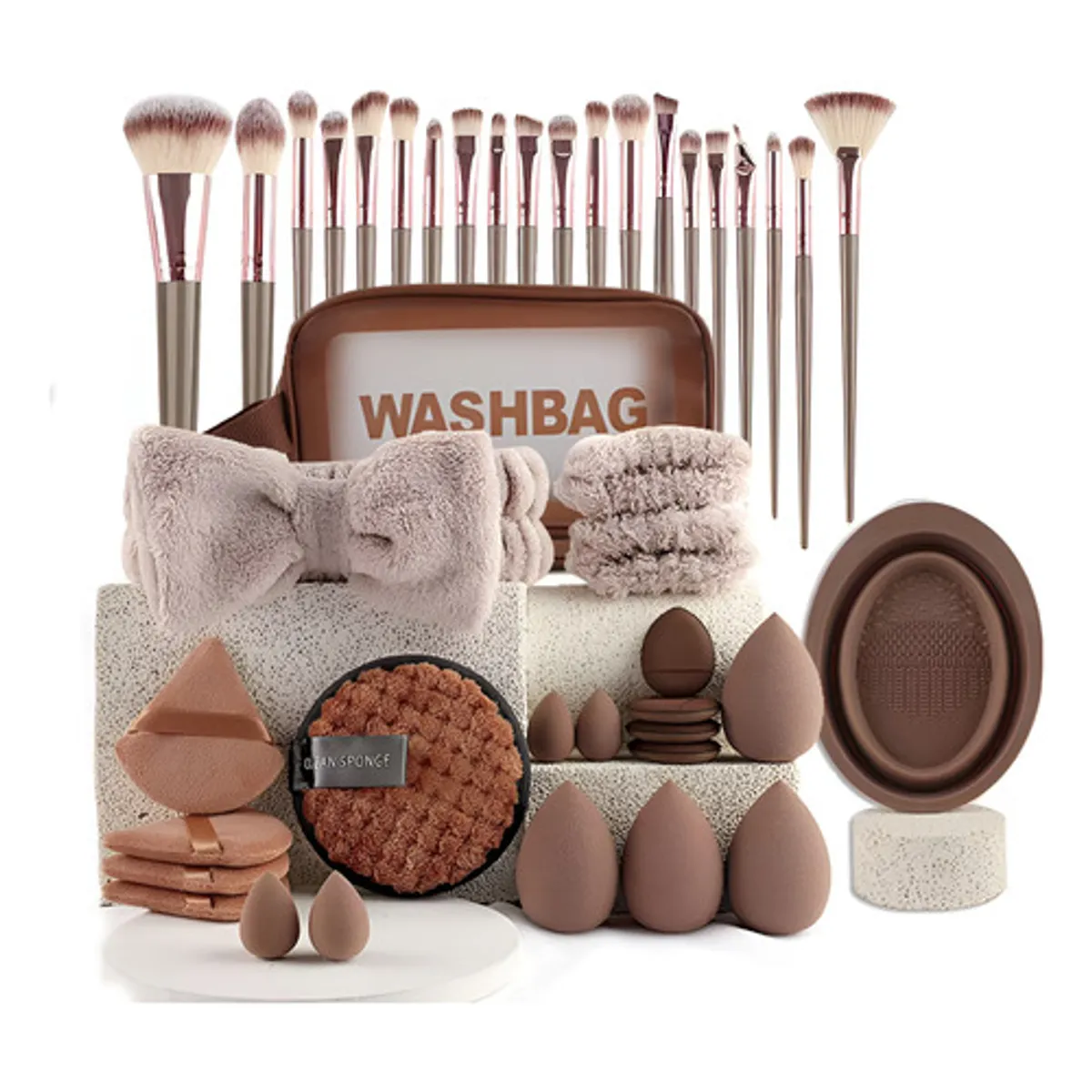VERCI - Brochas Maquillaje Set 42 Profesional Kit Con Esponja Verci