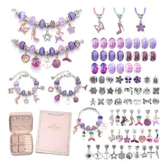 VERCI - Juego De Charms Para Hacer Pulseras 76 Uds Diy Para Niñas