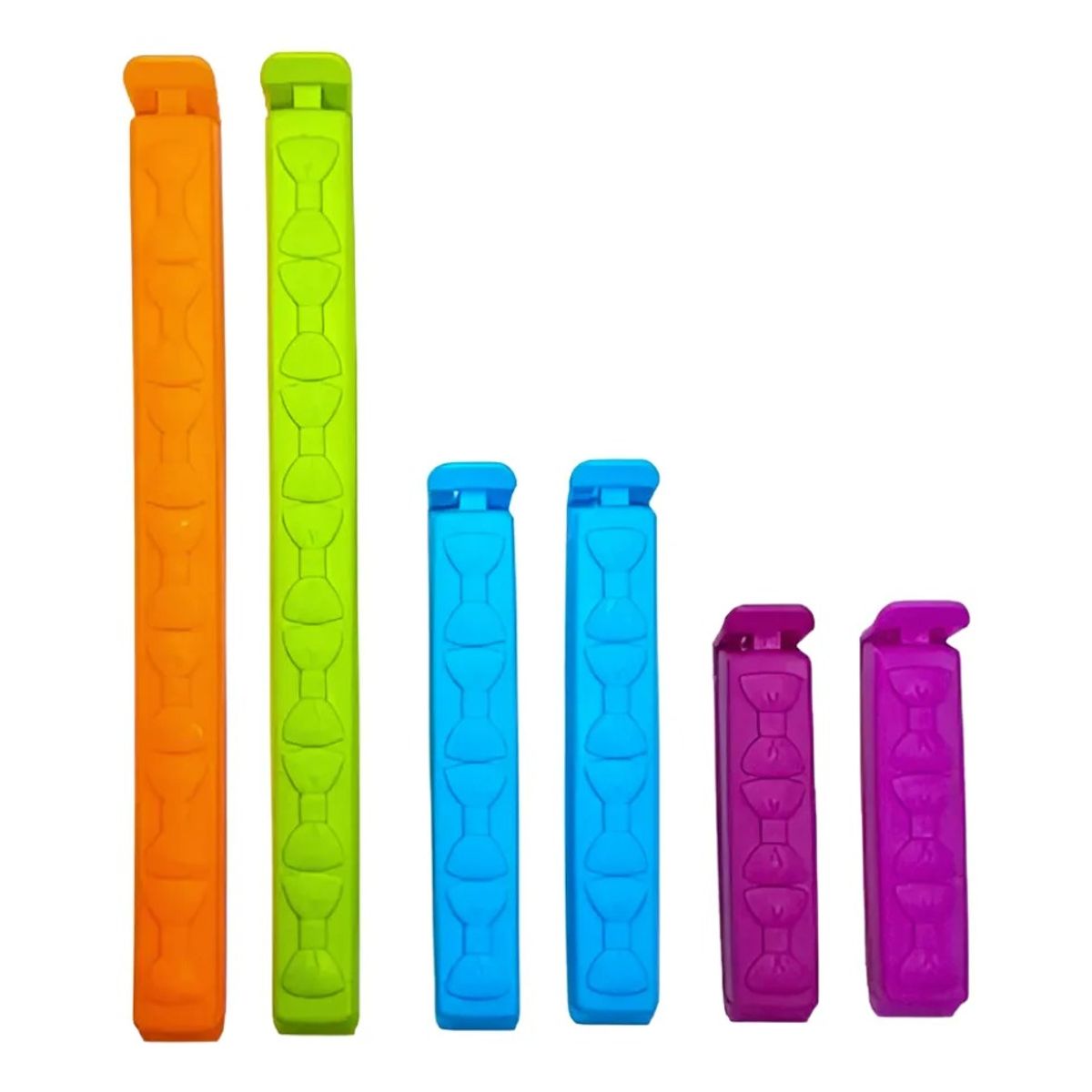 GENERICO - 12 Pinzas Sellado Bolsa Clips Bolsas Sellado Facil Alimentos Multicolor