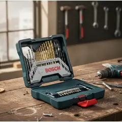 BOSCH - Kit 31 Brocas Titanio Metal Madera Concreto + Estuche