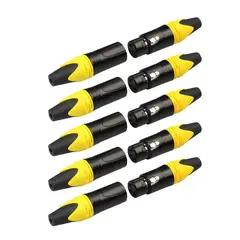 ATURE - Conectores De Micrófono De Tres Clavijas (5 Macho Y 5 Hembra