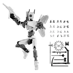DANWEILE - FIGURA DE ACCIÓN ARTICULADO DUMMY 13 DIY Blanco