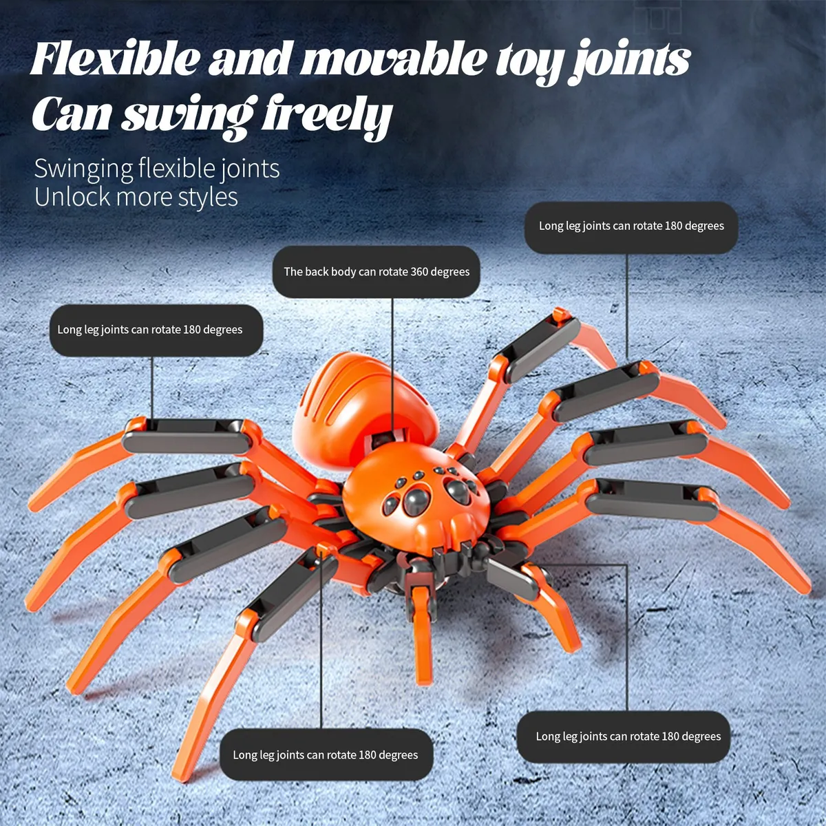 DANWEILE - Modelo de araña DIY con articulaciones Negro