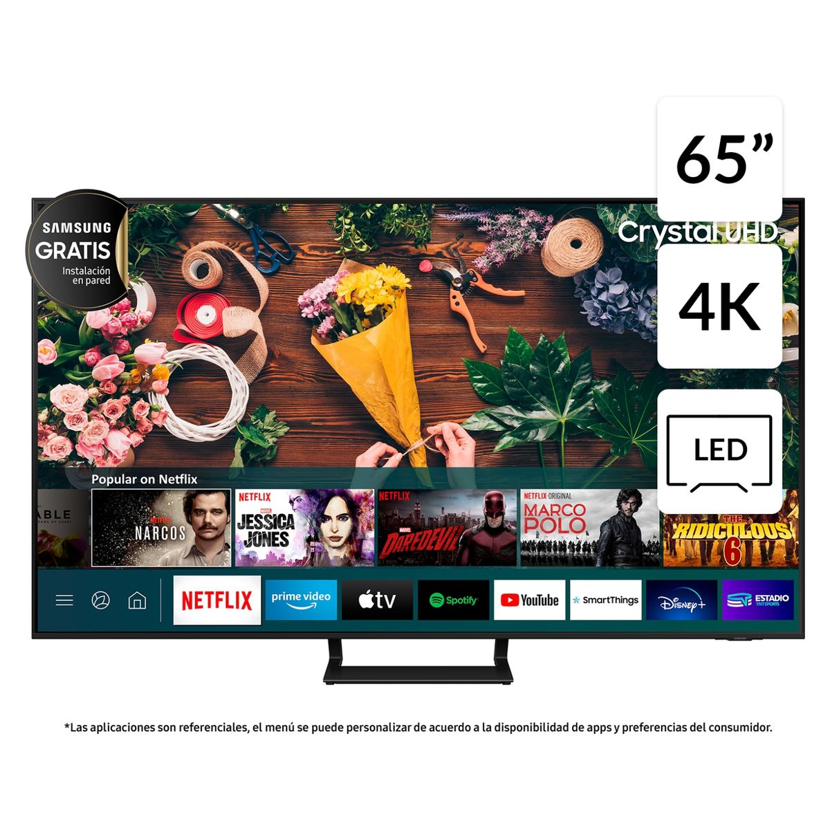 SAMSUNG - LED 65" AU9000 Crystal UHD 4K Smart TV