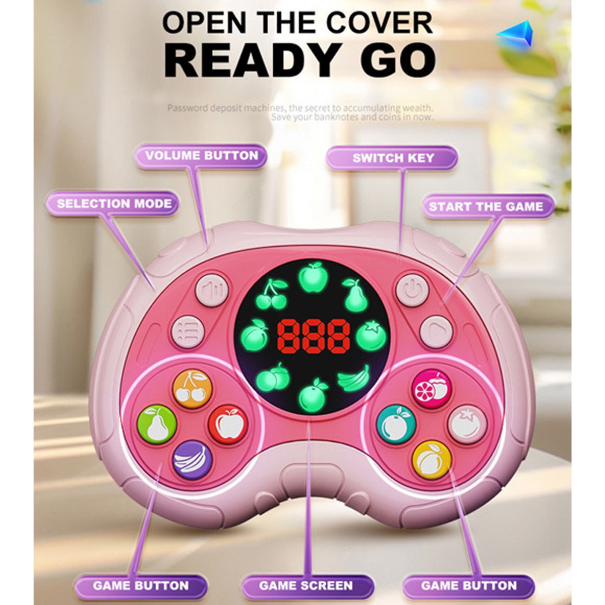 DANWEILE - Quick Push Consola de juegos para niños Patrones de animales