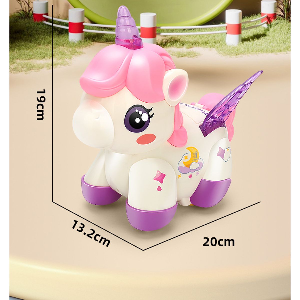 DANWEILE - Juguete de unicornio giratorio multifuncional