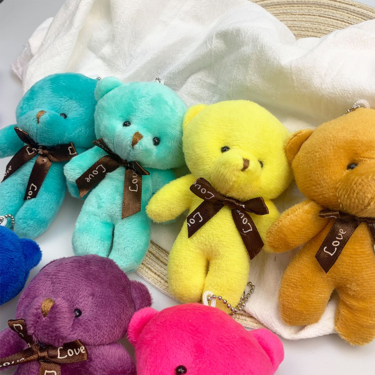DANWEILE - 18 adorables osos de peluche coloridos de 12 cm