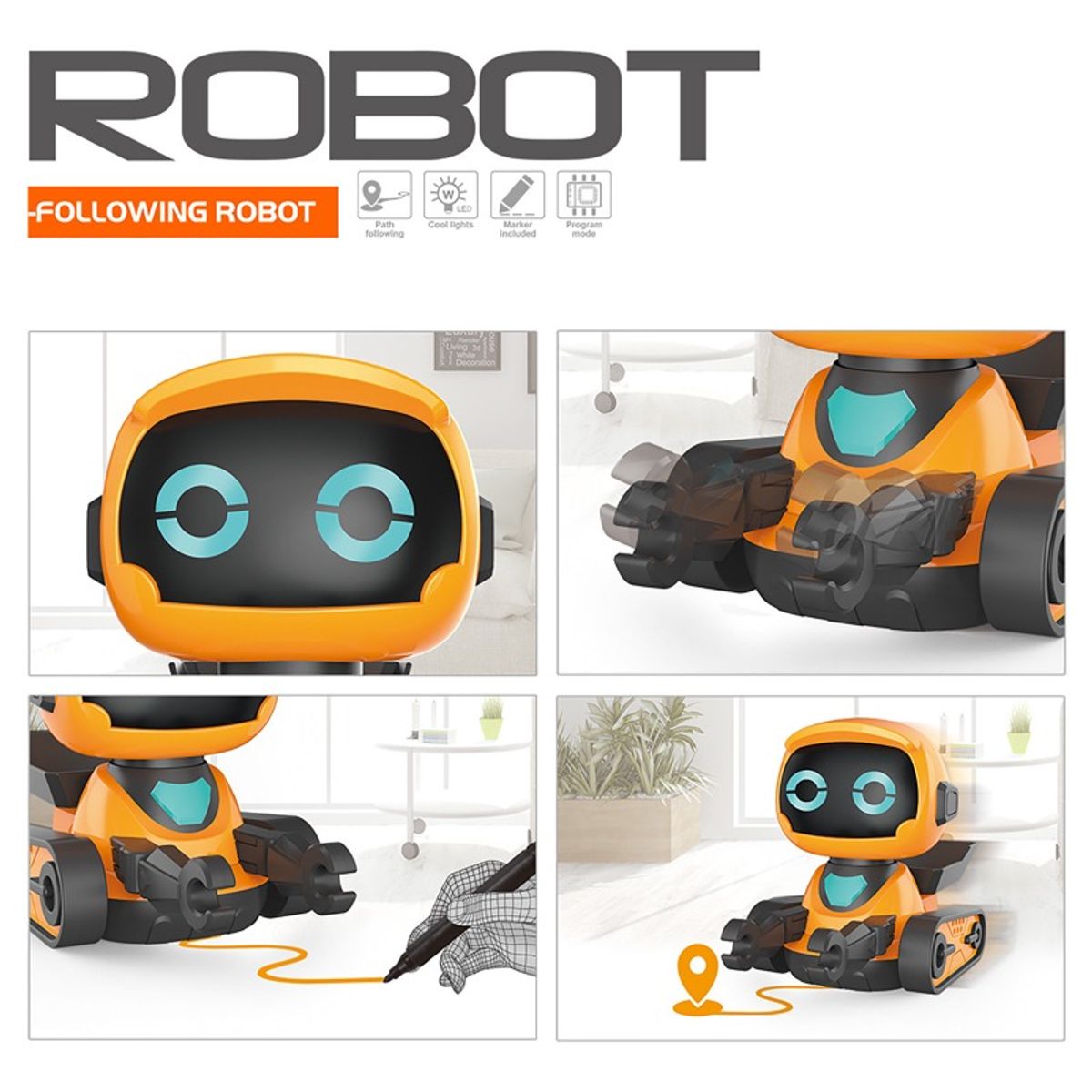 DANWEILE - Robot de dibujo de pista juguete inteligente para educación temprana