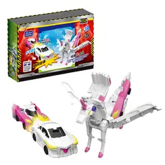 DANWEILE - El coche de juguete Silver Wing Dragon combina dos vehículos en una transformación de colisión