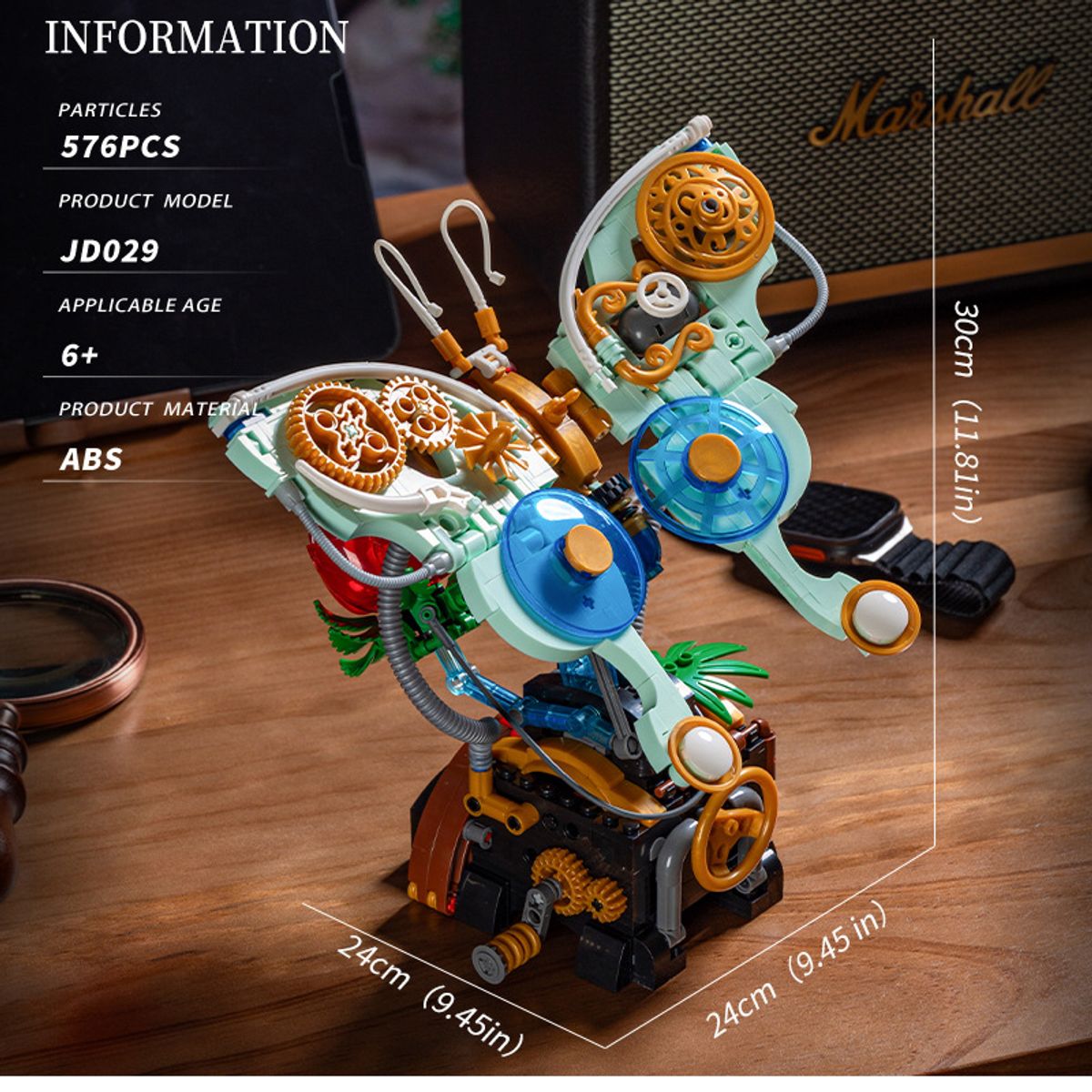 DANWEILE - Kit de construcción de Mariposa mecánica punk de 521 piezas