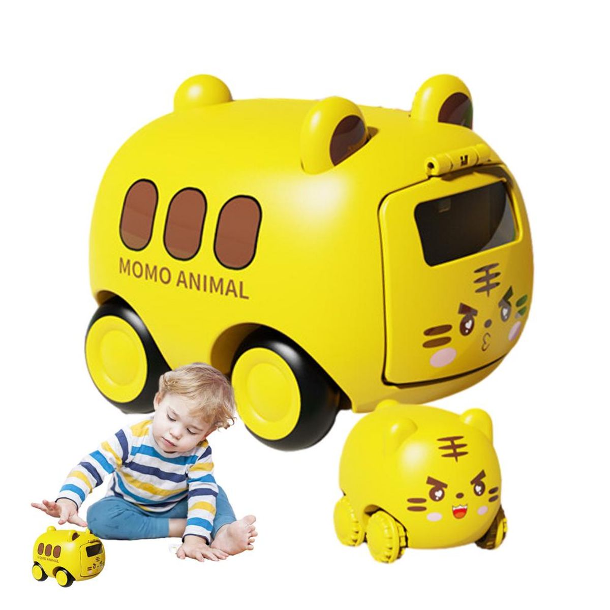 DANWEILE - Coches de juguete de animales inerciales para niños