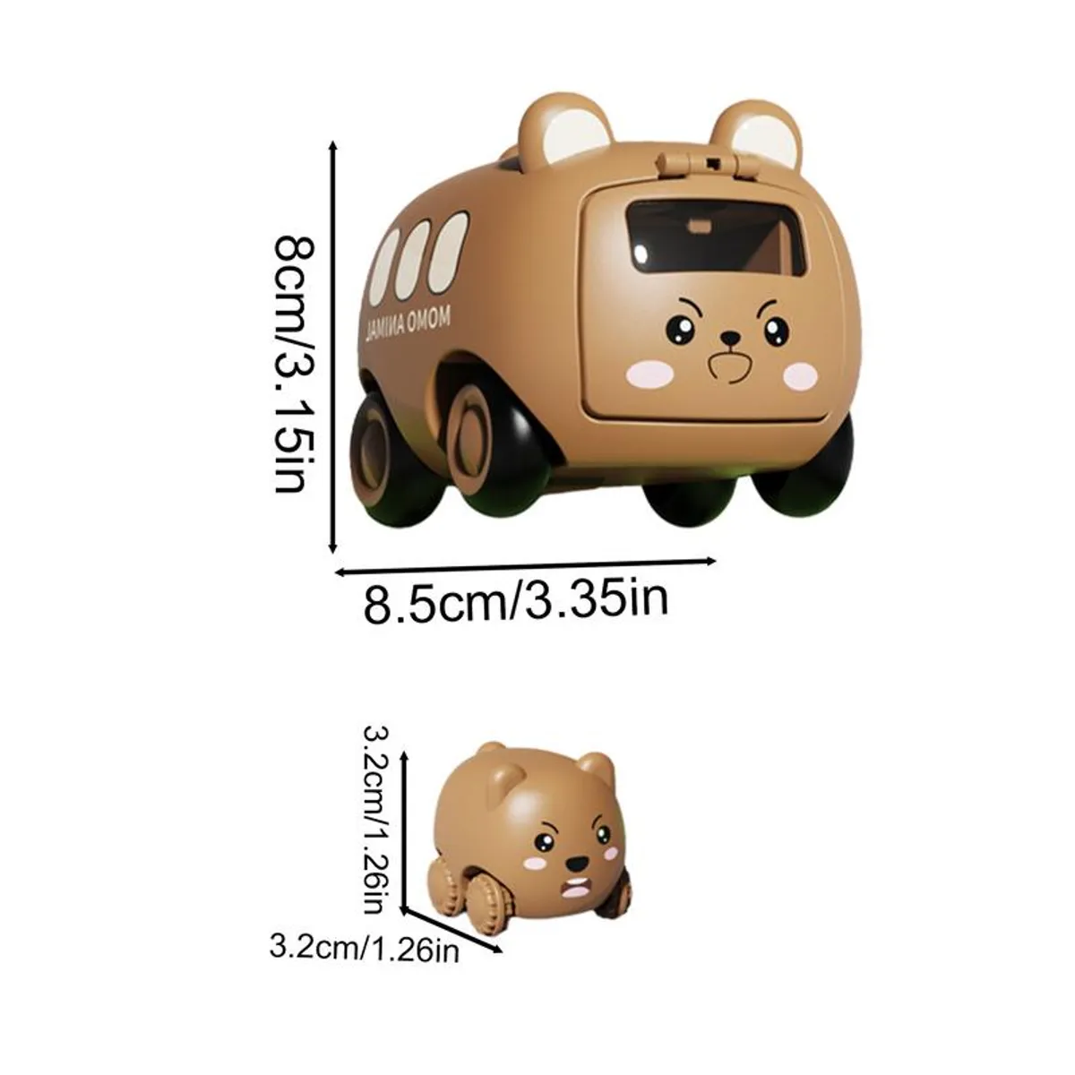 DANWEILE - Coches de juguete de animales inerciales para niños